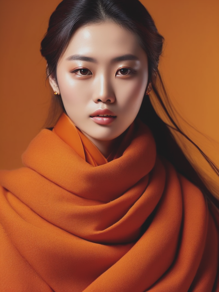 11795-2916956259-an chinese very beautiful girl in an orangy scarf, in the style of zhang jingna, soft-focus technique, dark orange and bronze, h.png